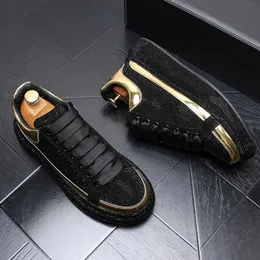 Платформа Boots Европейская и американская мужская повседневная обувь мода горный хрусталь осень новых стилей лофажеры дышащие Zapatillas Hombre B36