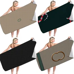 Super miękki dotykowy ręcznik do kąpieli Unisex Sports Szybki Suchy Plażowe Ręczniki 80 * 160 cm 75 * 150 cm List Drukowane Poliestrowe Brocade Washcloths Hurtownie