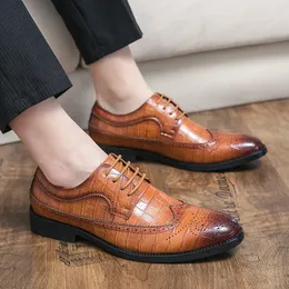 men's dress shoes outdoor Leather handmade Men's Casual tooling Lace-up shoes Man fashion Business formal shoes