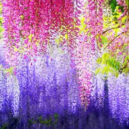 장식용 꽃 화환 12pcs/세트 정원 방 결혼 장식을위한 인공 실크 등비 잎