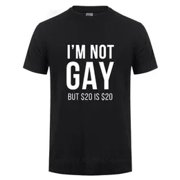 Jag är inte gay men 20 är 20 rolig t-shirt för man bisexuell lesbisk lgbt Pride födelsedagar Party gåvor bomull T-shirt 210707