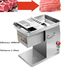 Máquina de corte de carne elétrica Máquina de corte fresco Máquina de corte de carne de corte de aço inoxidável Máquina de aço inoxidável MANUAL SLÍDICO PARA SAL