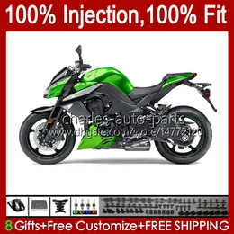 Injection Mold Fairings For KAWASAKI NINJA Z-1000 Z 1000 R 2010-2013 Years Bodys 15No.15 Z-1000R Z1000 10 11 12 13 Z1000R 2010 2011 2012 2013 OEM Bodywork metal green