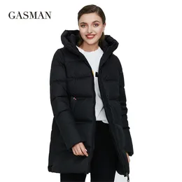 Gasman розовый мода теплые женские зимние куртки женщины с капюшоном вниз парку пиджаки пальто женские пухлые куртки плюс размер 011 2111216