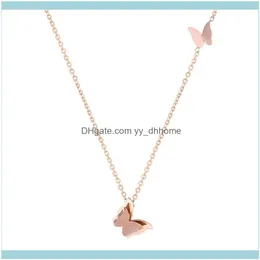 Pendant & Pendants Jewelrypendant Necklaces Exquisite Stainless Steel Butterfly Necklace Anniversary And Wedding Gold Color Jewlery For Wome