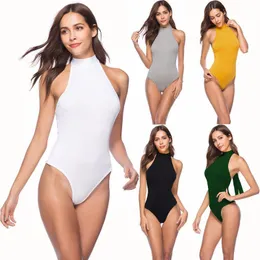 Damskie kombinezony pajaczki sexy body kobiety backless czarny biały podstawowy Playsuit femme Monos Cortos de Mujer 2021 Summer Slim