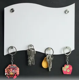 MDF Key Holder Hanging Board Sublimation Blank Hang Plates Flag Shape Boards Custom Diy Bathroom Kitchen Accessories#170