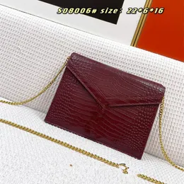 Luksusowe Torby Calfskin Skórzane Torebka Ramię Brązowe Metalowe Sprzęt Obracanie Mocowanie Łańcuch Paski Cross-Body Torba Wnętrze Komory Wina Red Women Storages