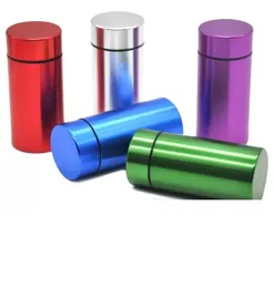 2022 Ny Vattentät Rökning Handverktyg Metal Stash Case Lukta Container-Airtight Storage Flaskor Herb Aluminium Pill Box för tobak