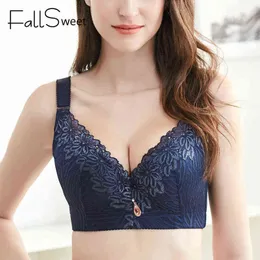 Fallsweet Sexy Lace Bra Push Up D E Cup Lingerie Plus Size Bras for Women 211217