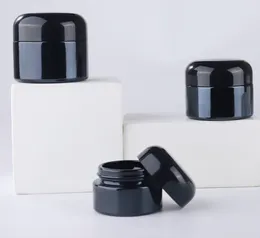 Wholesale 20g 30g 50g Facial Cream Jars Empty Glass Bottle Cosmetic Containers With Black Lid For Travel Packing