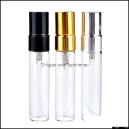 Bottiglie da outyparfum per la salute del deodorante fragranza 5 ml da 10 ml flacone spray trasparente a spruzzo vuoto ripiegante per atomizzatore con sier dorato