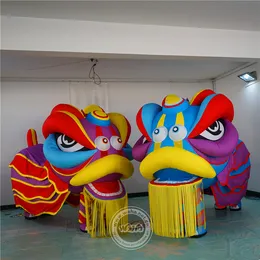 Chodzący Dmuchany Ballon Lion Kostium z dmuchawy CE dla Chiny Muisc Party Stage Nadmuchi Garnitur Dekoracji
