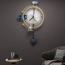 Zegary ścienne Creative Fashion Mute LED Zegar Zegar Pokój dzienny Nowoczesna Minimalistyczna atmosfera Sypialnia
