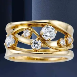 Fint utförande kompakt modern stil dekorativ kvinnlig ring för bankett G1125