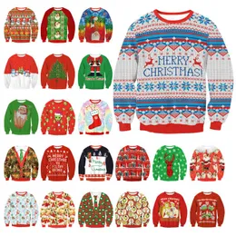 Kvinnors Tröjor 2021 Ugly Jul Roliga Kläder Pull Noel Winter Sweatshirt Pullover Male / Kvinna Toppar för Present Jersey Mujer
