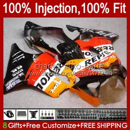 Motorcycle OEM Bodywork For HONDA CBR600FS CBR 600 F4 FS CC 600F4 Body 54No.153 CBR600F4 99 00 CBR600 F4 1999 2000 600CC 1999-2000 Injection mold Fairing Repsol Orange