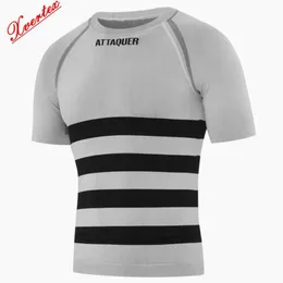 Racing Jackets Attaquer Cycling Base Layer 2022 Cool Mesh Breathable Lightweight Underwear Road Bike MTB Short Sleeve Tops Wear