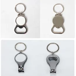 Sublimation Key Rings Blank White Metal Single Side For Sublimating Heat Transfer Keychain Christmas Valentine Pendants Gifts