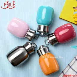 200ml / 280ml Mini Cute Coffee Pacuum Flasks Termos Napój Podróży ze stali nierdzewnej Termosy Butelki Wody Cups i kubki 210809