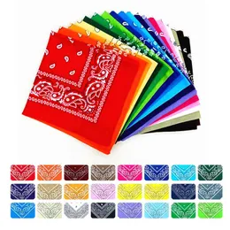 Bandana Kerchief Unisex Hip Hop Fashion Hair Band Neck Scarf Sports Headwear Wrist Wraps Head Square Scarves Print Handkerchief Y1229