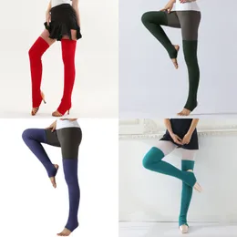 Adult Ballet Leg Warmers Teenager Yoga Knee Pad Latin Lengthen Girls Boot Socks Knitted Legs For Children 75CM 20220221 H1