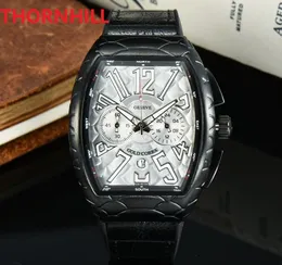 Mens automático forma oval relógio vestido multi funcional sapphire impermeável couro luminoso clássico relógios de pulso montre de luxo