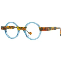 Męskie okulary optyczne marka okrągłe okulary ramy mężczyźni kobiety moda vintage spektakl ramy małe szklanki szklanki okularów z obudową