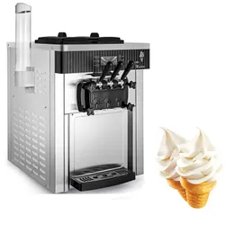Kommersiell Soft Serve Ice Cream Makers Machine Electric Sweet Cone Vending Small Desktop 110V 220V