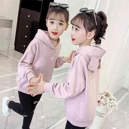 Arrival Children's Hoodies Cartoon Rabbit Sweatshirts for Kids Girls Autumn Cotton Teenage Sportwear Girl Clothes Hoodie 210622