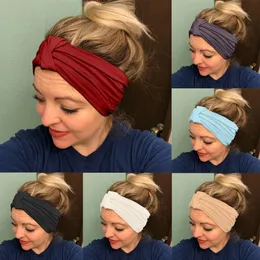 Vrouw katoen hoofdband knoop sport haarband mode haaraccessoires voor dames elastische accesorios para el cabello