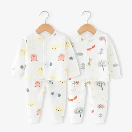 Herbst Baumwolle Neugeborenen Pyjama Sets Baby Junge Mädchen Kleidung Sets Nette Hosen Cartoon Designer Kleidung 2021 Roupa Infantil Menina G1023