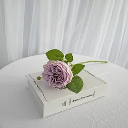 5PCS Simulering Austin Big Rose Fake Flower Branch Wedding Bouquet Valentine's Day Present Roses Heminredning Fotografi Props