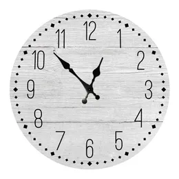 木製の壁時計10インチサイレント非ティッククォーツ壁掛け時計レトロなファッションウッドの壁時計リビングルームキッチン211110