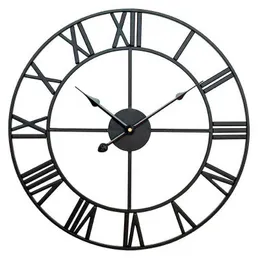 Metal Mute Clock Creative Retro Living Room Simple Art Nordic Luxury Clock Clock Office Reloj de Pared Home Decor DG50WC H1230