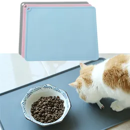 Waterproof Non-slip Pet Mat For Dog Cat Solid Color Silicone Pet Mat Pet Bowl Drinking Water Pad Dog Feeding Mat Easy Clean