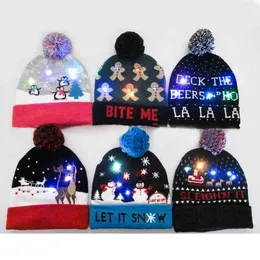2021 Christmas Custom Dired Kilked Hat / Led Beanie Hat / LED Winter Hat