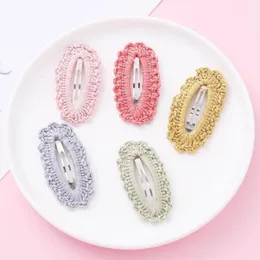 Hair Accessories 50pc/lot Cotton Clips For Children Korean Clip Snap Clamp Hairpins Kids BB Barrettes Baby Girl AccessoriesHair