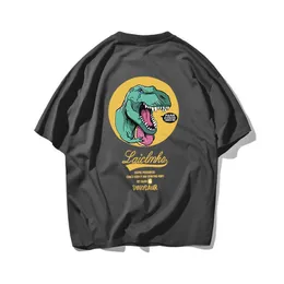 Donuts Dinosaur Hip Hop Oversize T Shirt Män Streetwear Tryckt Tshirt Kortärmad Bomull Lös Hiphop T-shirt Par Sommar 210603