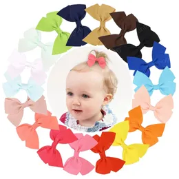 18 Colors Grosgrain Ribbon Bowknots Hairpin For Cute Girls BB Hair Clips Handmade Barrette Headwear Kids Hair Accessories