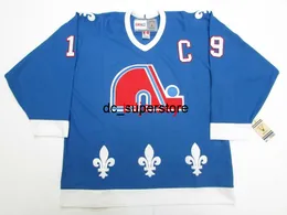 billig anpassad JOE SAKIC QUEBEC NORDIQUES VINTAGE CCM HOCKEY JERSEY Stitch lägg till valfritt nummer namn HERR KID HOCKEY TRÖJOR XS-5XL