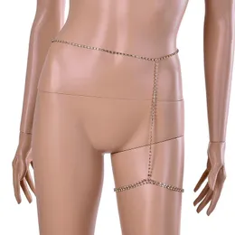Diğer 1 adet yaz seksi bacak vücut zinciri bikini göbek plajı gümüş kristal uyluk mücevher bel bağlantısı kolye moda kadınlar için