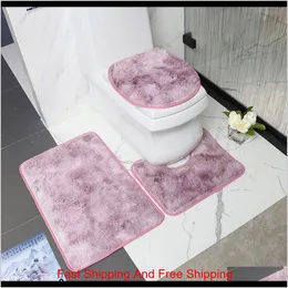 Mould-Proof Accessories Seat Home Decoration Hotel Cover Mat Tocador 3Pcs Luxe Winter Toilet Pad Bathroom Tape Ovhip 70Qwd Zpovf
