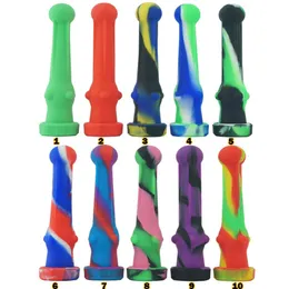 Strumenti per fumatori Tubi ecologici Metallo Chiodi in titanio Tubo multicolore Narghilè in silicone di moda portatile XG0015