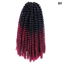 Spring Twist Hair Häkeln Zöpfe 8 Zoll Bomben -Twist Jamaikaner Tieftemperatur Synthetische Frühlingswendungen für schwarze Frauen, die das Haar BS33 flechten
