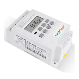 Timers TM616W Digital Electronic Timer Switch 110/12V 30A Rail Mount 17 Settings 7 Days Weekly Programmable Relay Controller