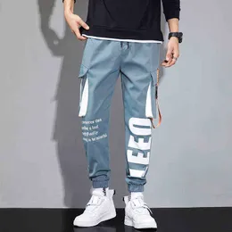 Zoenova Streetwear Męskie Multi Kieszenie Cargo Harem Spodnie Hip Hop Casual Mężczyzna Spodnie Joggers Spodnie Moda Harajuku Man Pan H1223