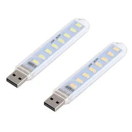 Mini Portable USB LED Book Lights DC5V Ultra Bright Reading Lamp 3leds 8leds Lights For Power Bank PC Laptop Notebook