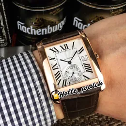 Designer Watches 36mm White Dial W5330001 Azjatycki 2813 Automatyczny Zegarek Mens Rose Gold Case Brown Skórzany Pasek Wysokiej Jakości Gents Sport HWCR Rabat