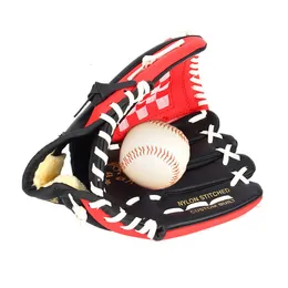 PU Läder Brown Baseball Glove Softball Outdoor Team Sports Vänster Hand Baseball Practice Equipment Q0114